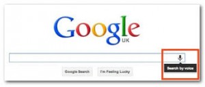 Using speech to search Google